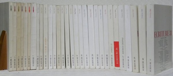 ECRITURE. Cahier de littérature et de poésie. Revue littéraire. Numéros …