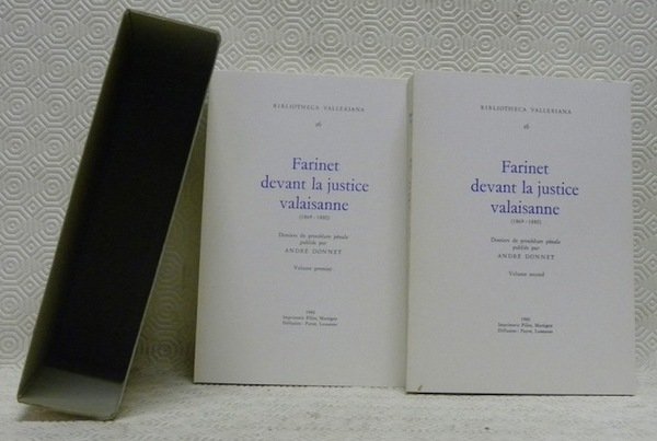 Farinet devant la justice valaisanne (1869-1880). Dossiers de procédure pénale … | Immagine principale
