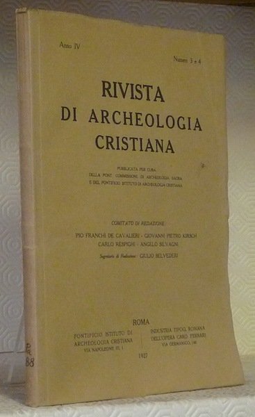 Rivista di Archeologia Cristiana. Publicata per cura della Pont. Commissione … | Immagine principale