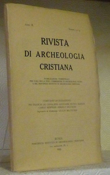 Rivista di Archeologia Cristiana. Publicata per cura della Pont. Commissione … | Immagine principale