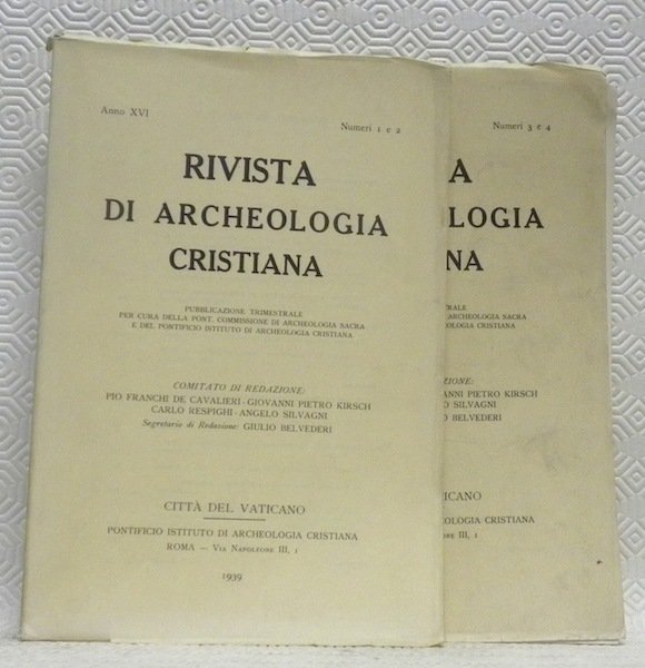 Rivista di Archeologia Cristiana. Publicata per cura della Pont. Commissione … | Immagine principale