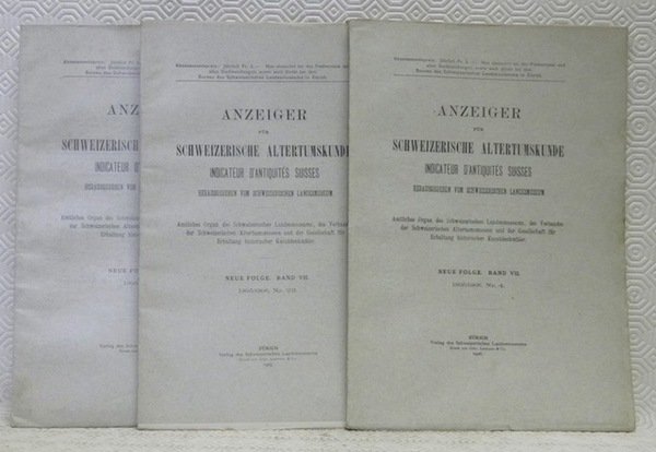 Anzeiger für Schweizerische Altertumskunde. Indicateurs d’antiquités suisses. Herausgegeben von Schweizerischen … | Immagine principale