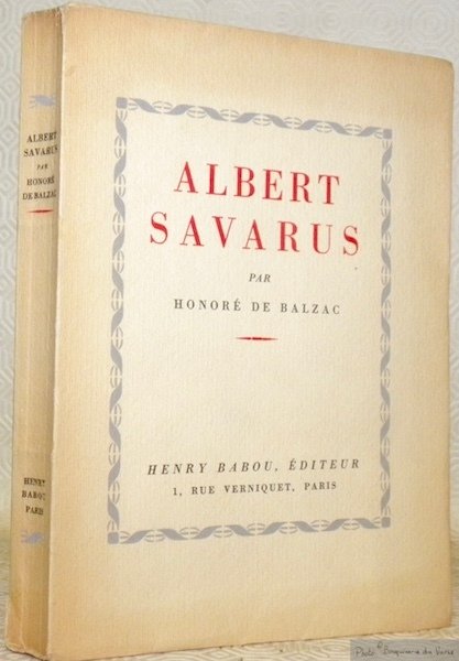 Albert Savarus. Scène de la vie privée. | Immagine principale