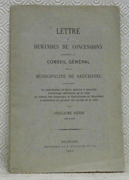 Lettre et demandes de concessions adressées au Conseil Général de …