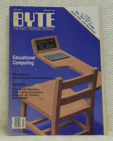 BYTE. The small systems journal. February 1987. Educational Computing. Workstations … | Immagine principale
