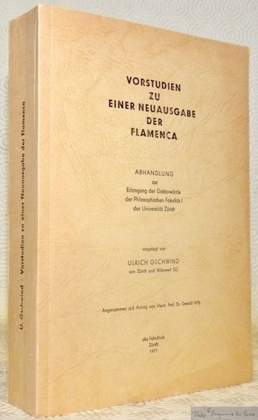 Vorstudien zu einer Neuausgabe der Flamenca. Abhandlung. Angenommen auf Antrag … | Immagine principale