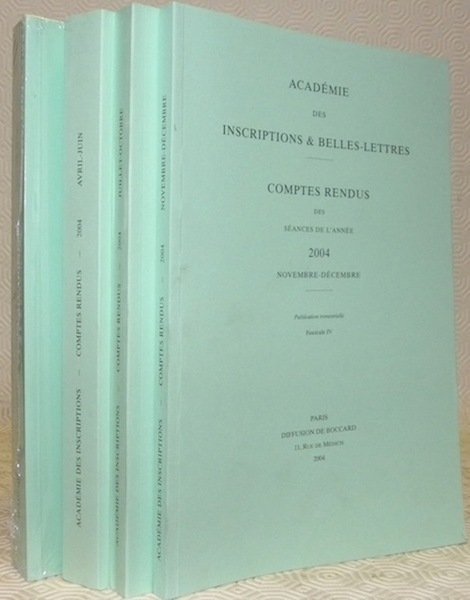 Académie des Inscriptions & Belles-Lettres. Comptes rendus des séances de …