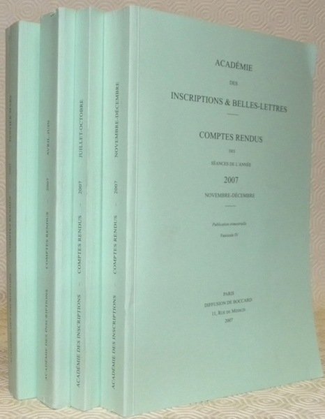Académie des Inscriptions & Belles-Lettres. Comptes rendus des séances de …