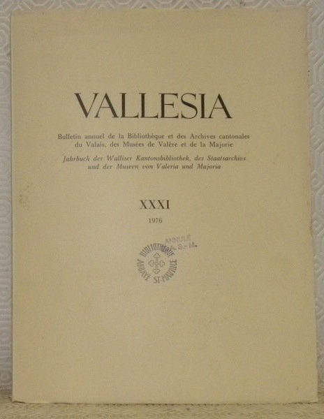 Vallesia, XXXI, 1976. Bulletin annuel de la Bibliothèque et des … | Immagine principale