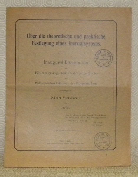 Über die theoretische und praktische Festlegung eines Inertialsystems. Inaugural-Dissertation, Bern. | Immagine principale