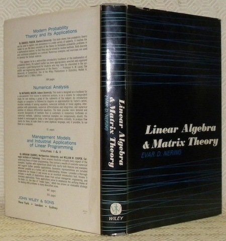 Lienar Algebra and Matrix Theory. Second Printing. | Immagine principale