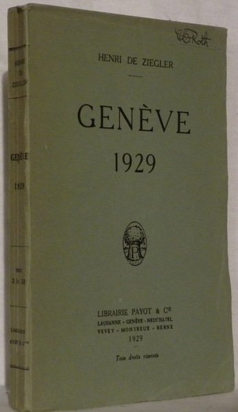 Genève 1929.