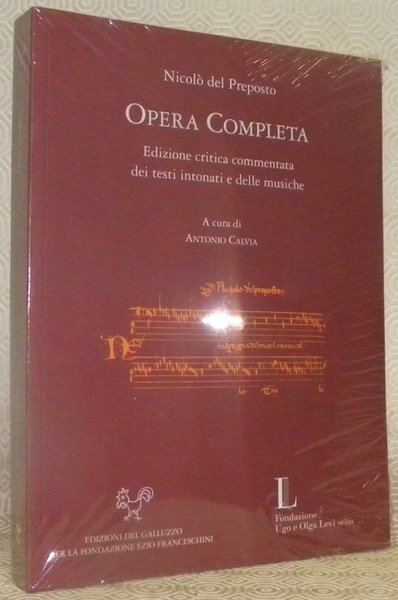 Nicolo del Preposto. Opera completa. Edizione critica commentata dei testi …