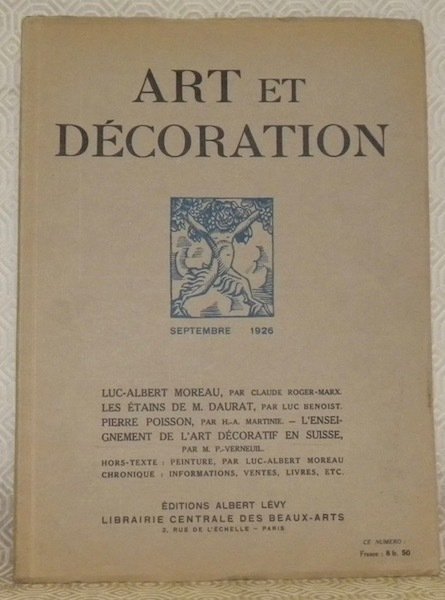 Art et Décoration. Septembre 1926. Luc-Albert Moreau, par Claude Roger-Marx. … | Immagine principale