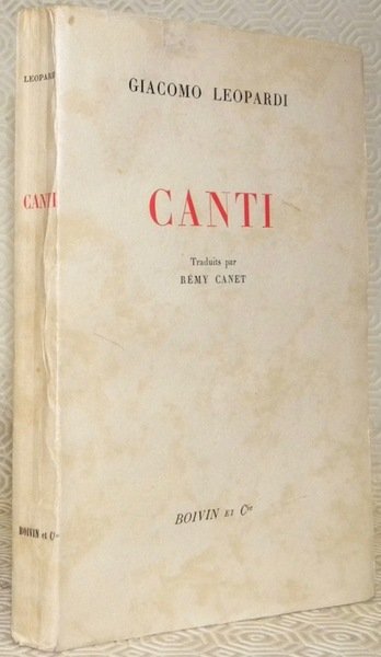 Canti. Traduits par Rémy Canet. | Immagine principale