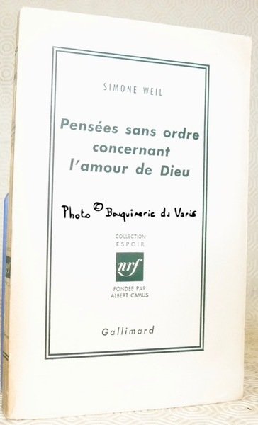 Pensées sans ordre concernant l’amour de Dieu. Collection Espoir fondée … | Immagine principale