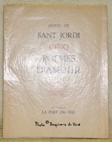 Cinq poèmes d’amour. Préface de Jean Cassou. Traduction de René … | Immagine principale