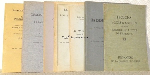 Affaire Eggis-Sallin - Banque de l’Etat de Fribourg, lot de … | Immagine principale