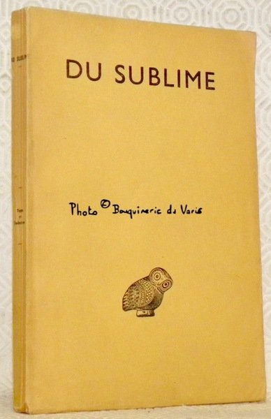 Du Sublime. Texte établi et traduit par Henri Lebèque. Collection … | Immagine principale