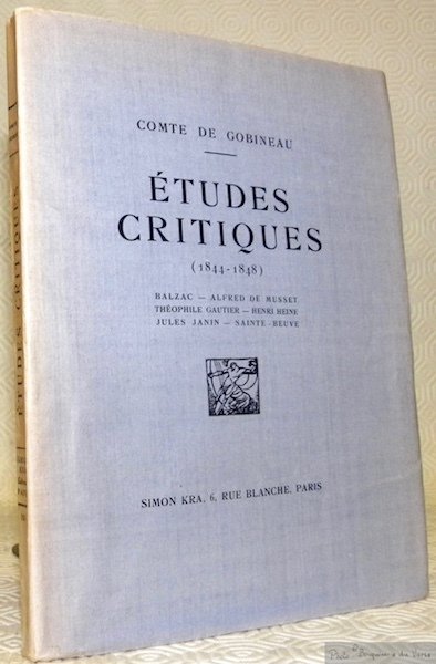 Etudes critiques, 1844 - 1848. Balzac - Alfred de Musset … | Immagine principale