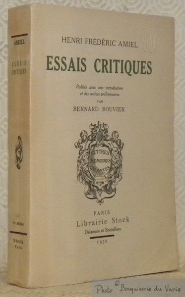 Essais critiques. Publiés avec une introduction et des notices préliminaires … | Immagine principale