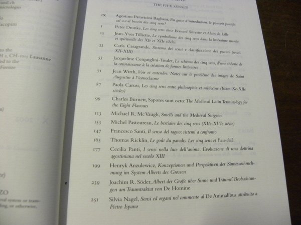 I cinque sensi. The Five Senses. Micrologus, Natura, scienze e …