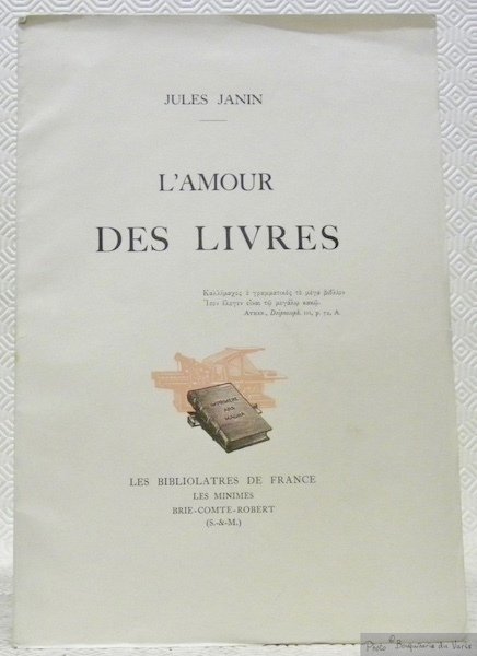 L’amour des livres.