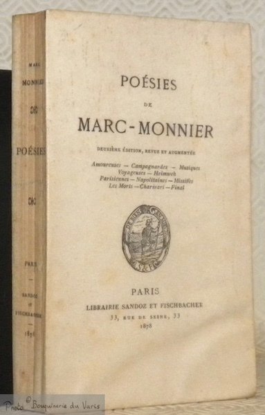 Poésies de Marc-Monnier. Deuxième édition, revue et augmentée. Amoureuses - …