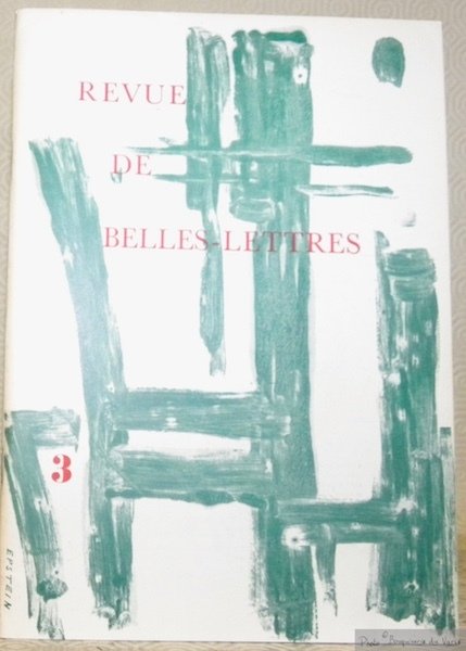La Revue de Belles-Lettres 1961, n° 3. R B L. | Immagine principale