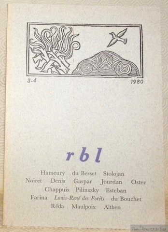 La Revue de Belles-Lettres 3-4 1980. R B L. | Immagine principale