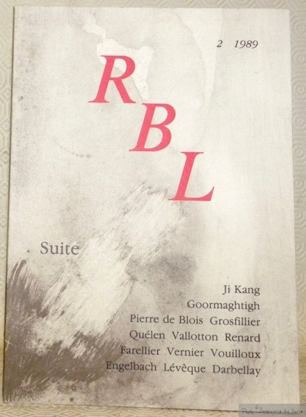 La Revue de Belles-Lettres 2 1989. R B L. Suite. | Immagine principale