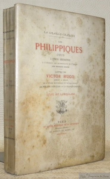 Les Philippiques, odes. Edition définitive collationnée sur un manuscrit de … | Immagine principale