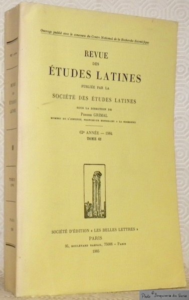 Revue des Etudes Latines. Publiée par la Société des Etudes …
