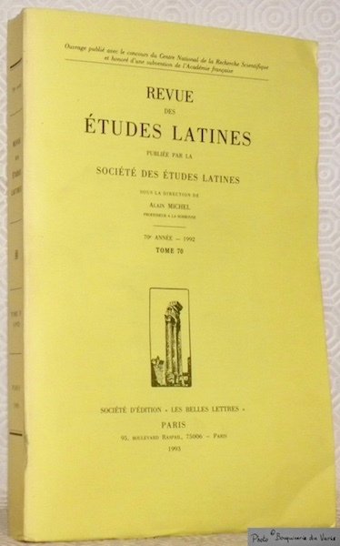 Revue des Etudes Latines. Publiée par la Société des Etudes …