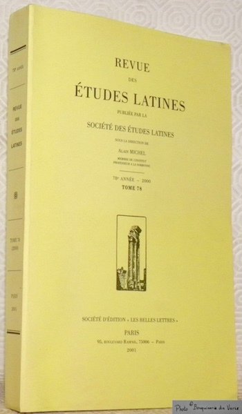 Revue des Etudes Latines. Publiée par la Société des Etudes … | Immagine principale