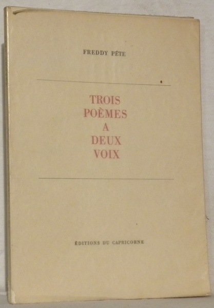 Trois poèmes à deux voix.