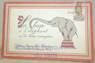 La chasse à l’éléphant ou les vertus ménagères.