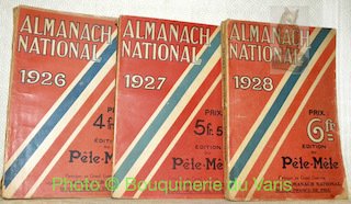 Almanach national 1926, 1927, 1928. (3 Volumes). | Immagine principale