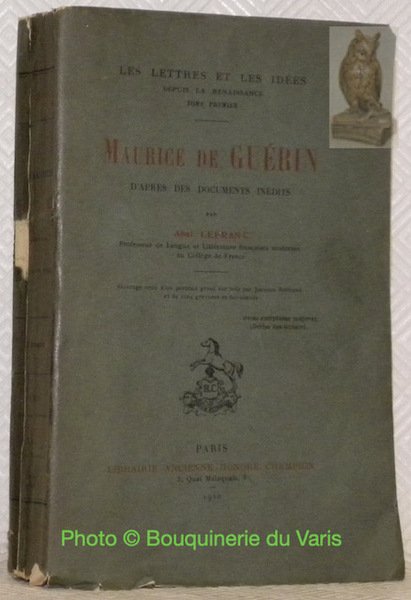 Maurice de Guerin, d'après des documents inédits. Ouvrage ornée d’un … | Immagine principale