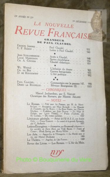Grandeur de Paul Claudel. La Nouvelle Revue Française 25 e … | Immagine principale