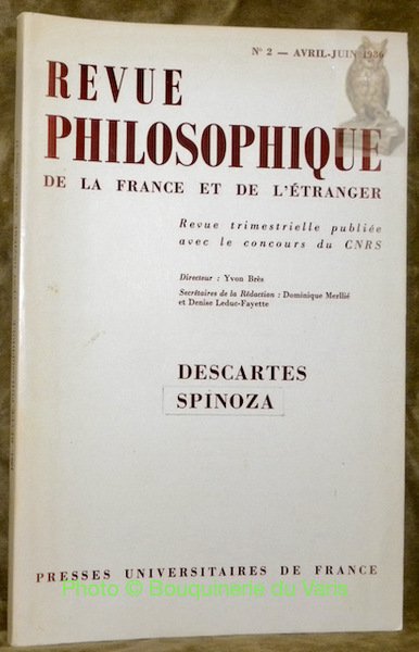 Descartes Spinoza. Revue de Philosophie de la France et de … | Immagine principale