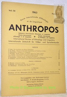 Anthropos. Revue internationale d’ethnologie et de linguistique. Internationale Zeitschrift für … | Immagine principale