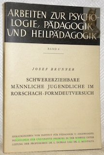 Schweizerziehbare männliche jugendliche im Rorschach-Formdeutversuch. Arbeiten zur Psychologie, Pädagogik und … | Immagine principale