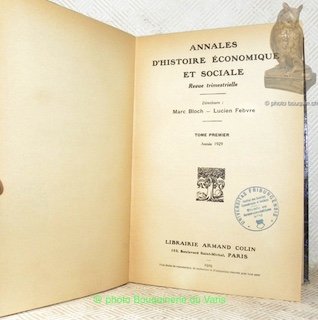 Annales d’Histoire économique et sociale. Tome 1 à 5.