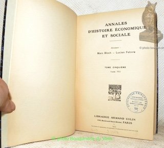Annales d’Histoire économique et sociale. Tome 1 à 5.