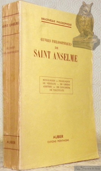 Oeuvres philosophiques de Saint Anselme. Monologion, Proslogion, De Veritate, De … | Immagine Gallery 2