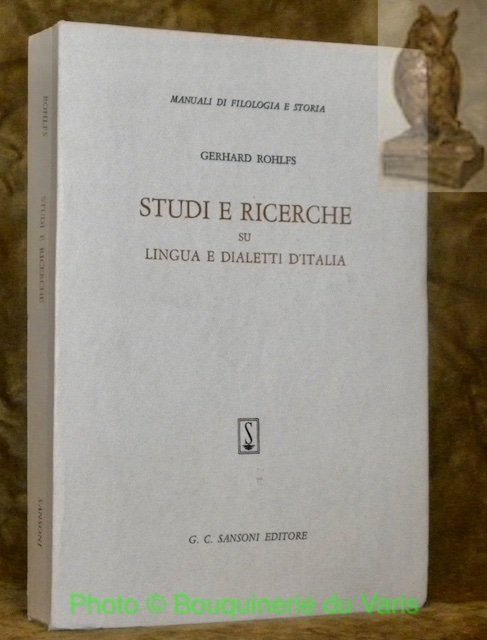 Studi e ricerche su lingua e dialetti d’Italia. Manuali di … | Immagine principale