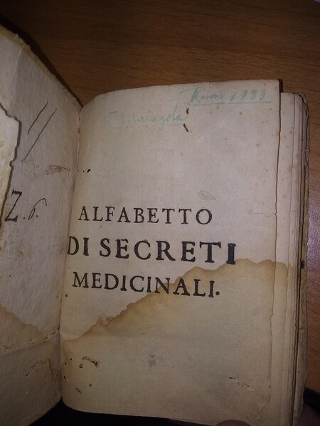 Alfabetto Di Secreti Medicinali