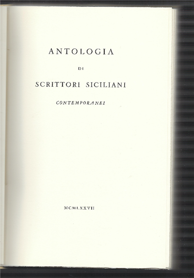 Antologia Di Scrittori Siciliani Contemporanei