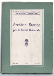 Archivio Storico Per La Sicilia Orientale - Fascicolo I